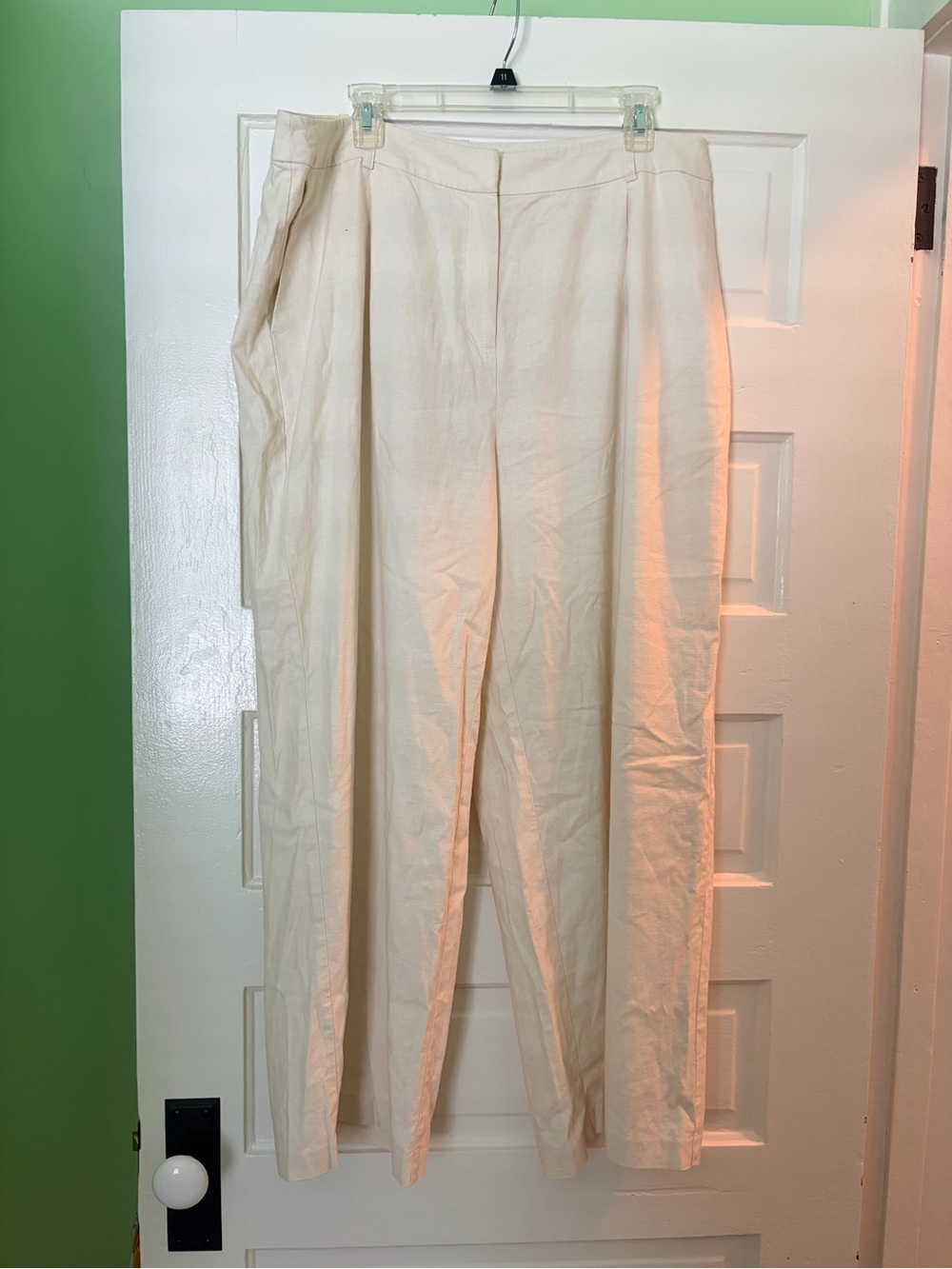 Nordstrom High-Rise Cream Women's Trousers